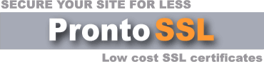 ProntoSSL - Click for Home Page ProntoSSL Logo